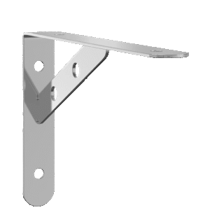 Nosači za police 4 kom 20x2,5x14 cm srebrni nehrđajući čelik